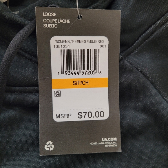 Under Armour Women's Qualifier Fleece Loose Hoodie Multicolor Black Halo Gray - Picture 10 of 11